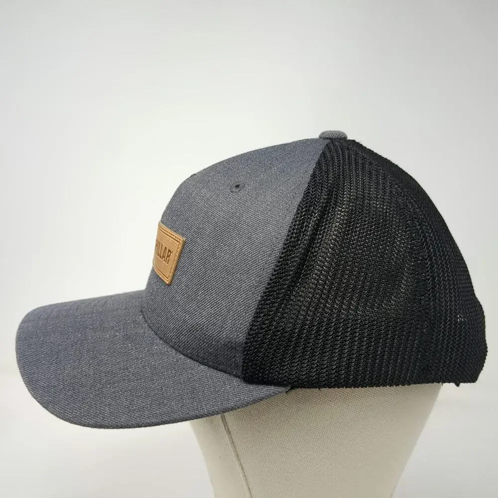 Caterpillar Trucker Hat Gray Black One Size Mesh Back Flexfit Snapback Workwear